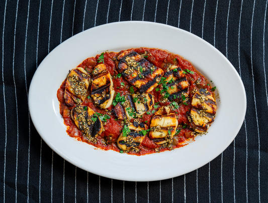Grilled Halloumi, Saturday Sauce & Za'atar