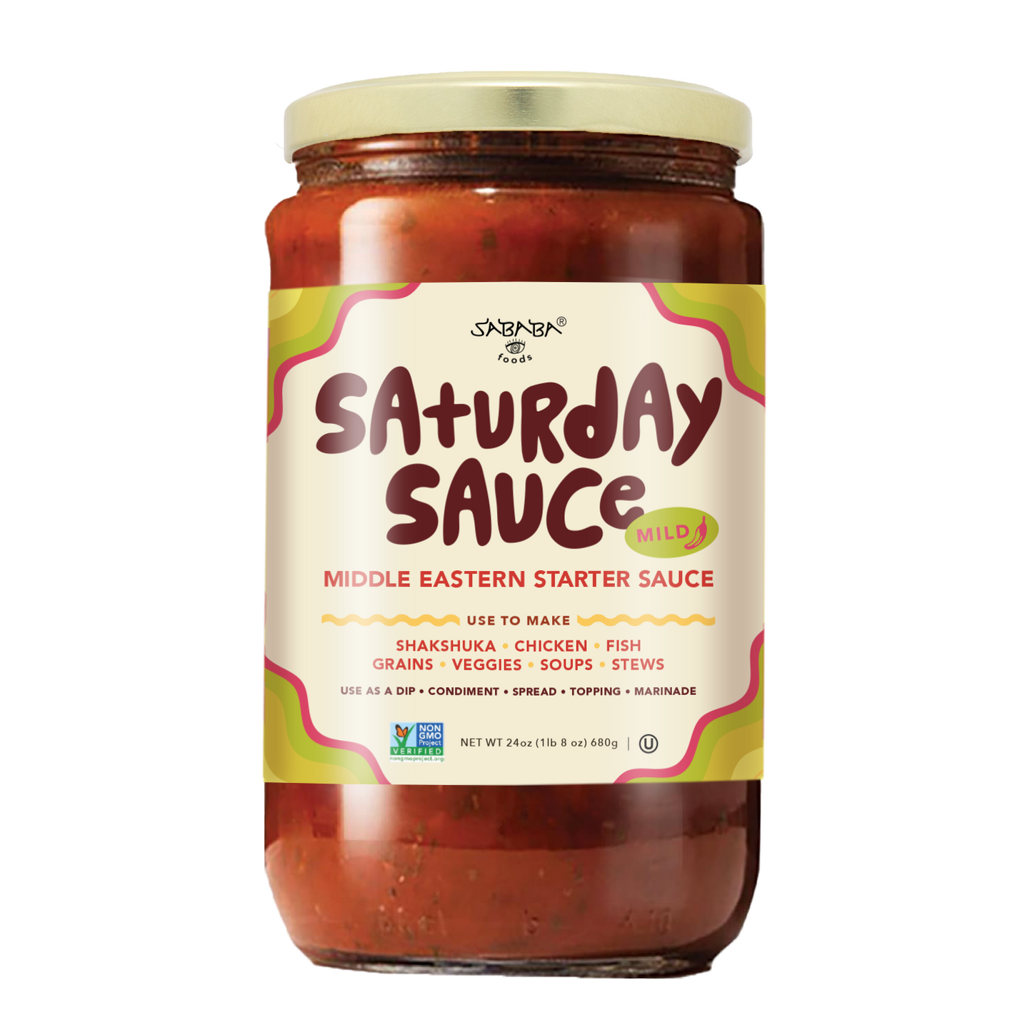 Sababa Foods Saturday Sauce (Mild)- 24 oz.
